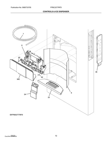 Controls & ice dispenser