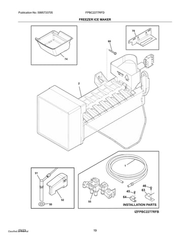 Freezer ice maker