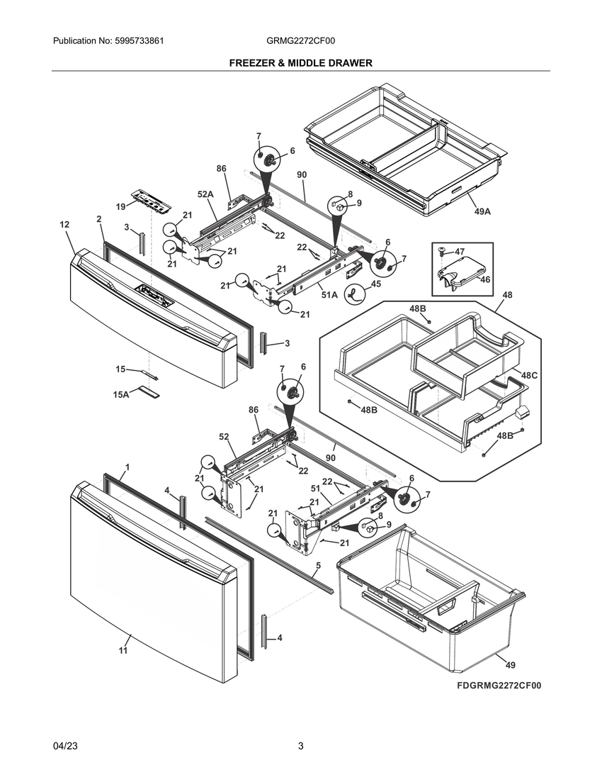 FREEZER & MIDDLE DRAWER|FDGRMG2272CF00.SVG