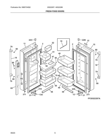 Fresh food doors