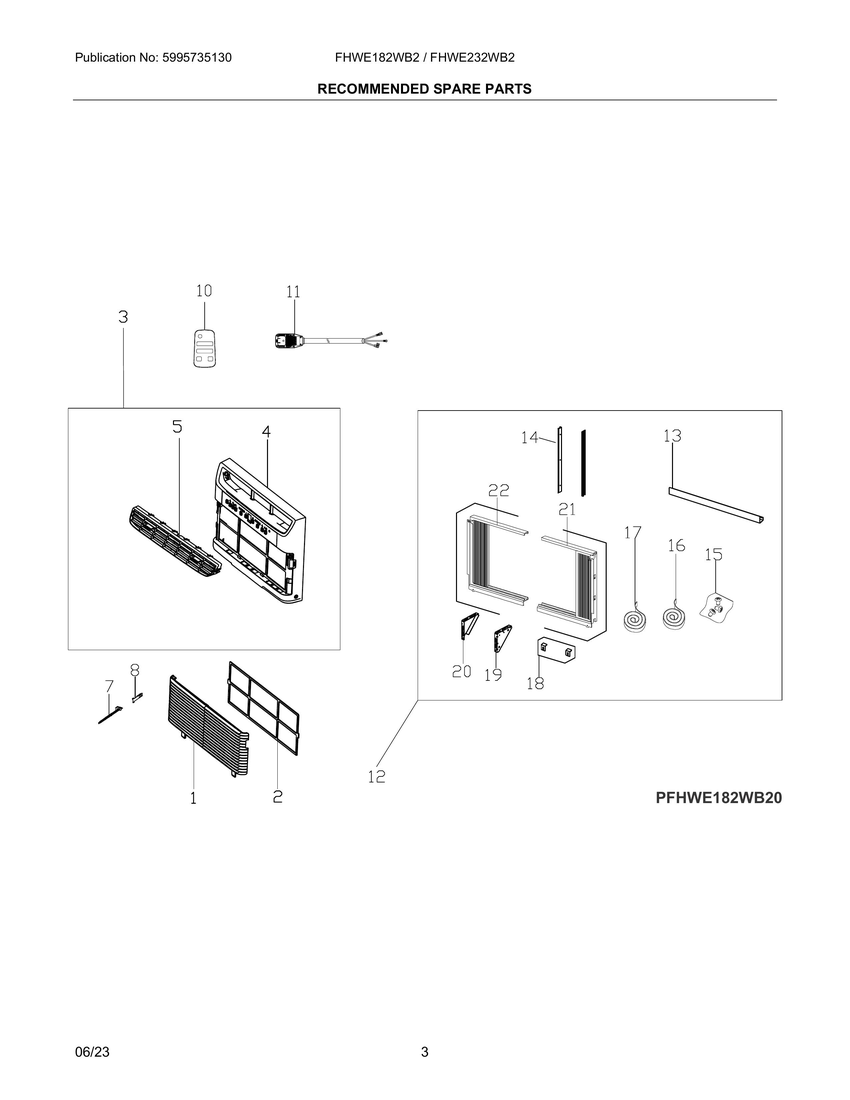 RECOMMENDED SPARE PARTS