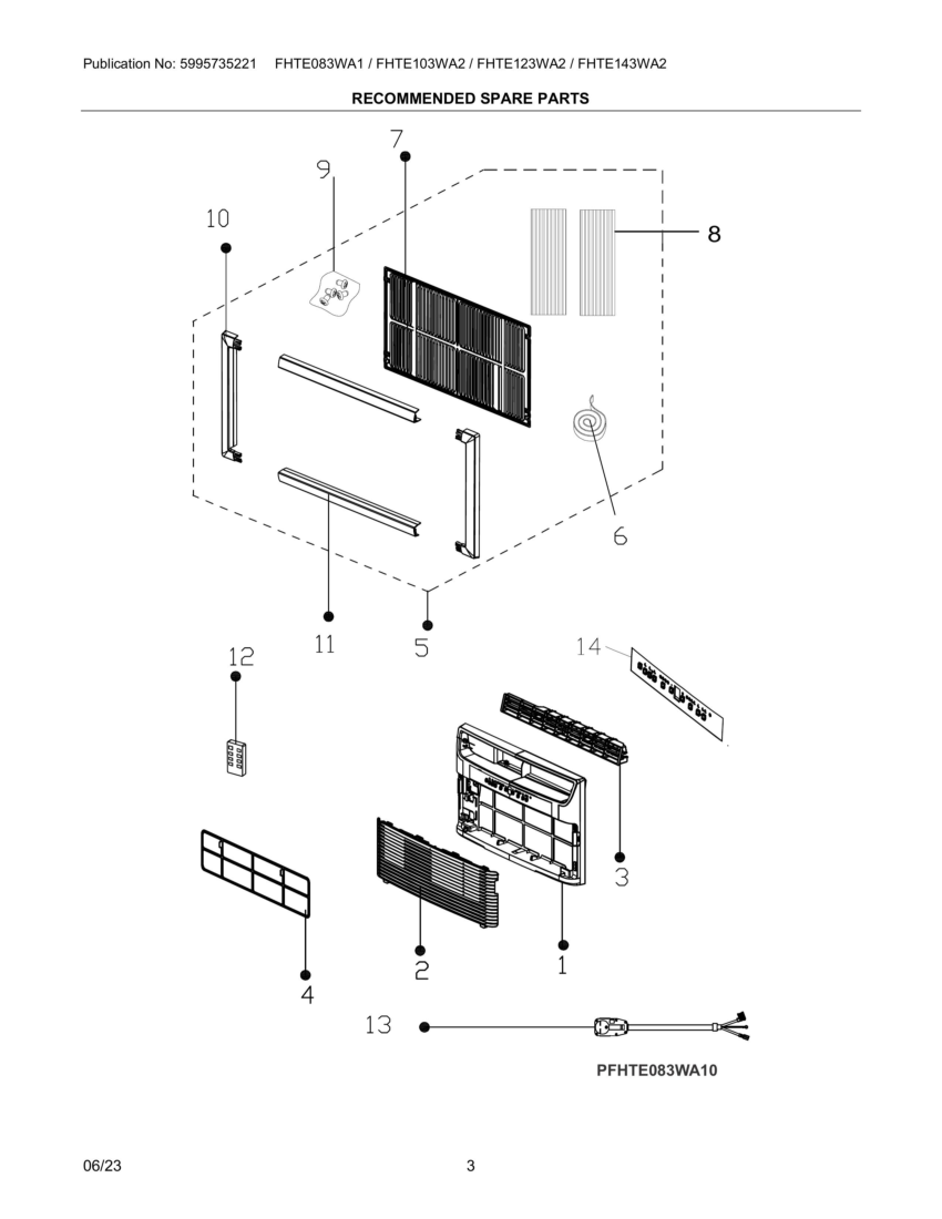 RECOMMENDED SPARE PARTS