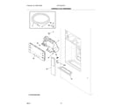 Frigidaire GRFS2853AF1 controls & ice dispenser diagram