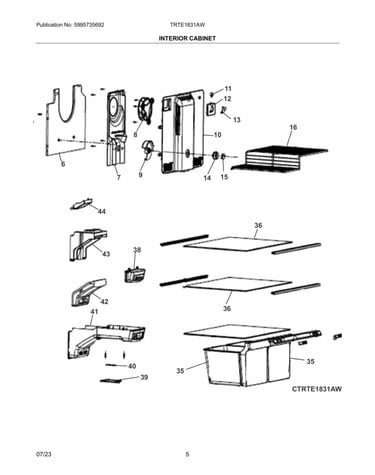 Interior cabinet