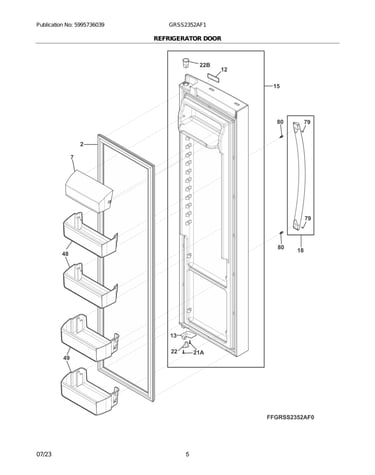 Refrigerator door