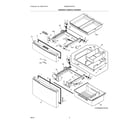 Frigidaire GRMN2872AF00 freezer & middle drawer diagram
