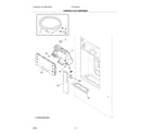 Frigidaire FRFS2823AW4 controls & ice dispenser diagram