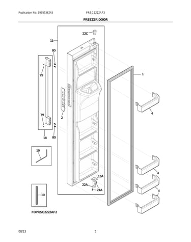 Freezer door
