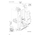 Frigidaire FRSS2623AW8 cabinet diagram