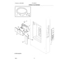 Frigidaire PRFS2883AF4 ice & water dispenser diagram
