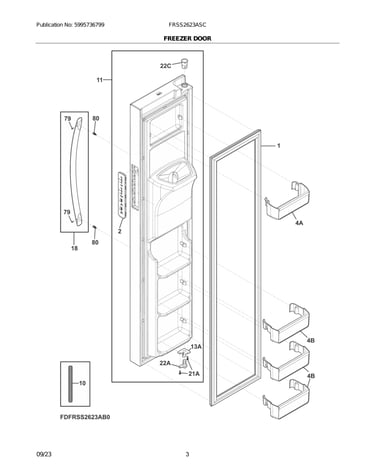 Freezer door