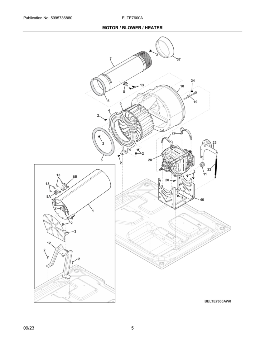Motor/blower/heater