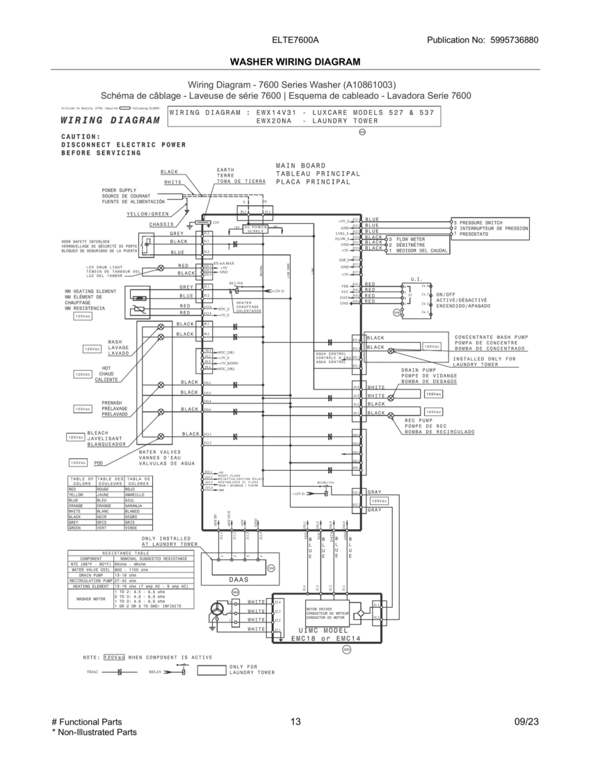 WASHER WIRING DIAGRAM