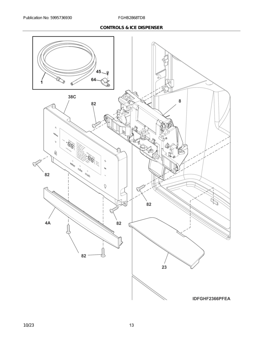 CONTROLS & ICE DISPENSER