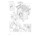 Electrolux ELTE7300AW0 lower cabinet/door diagram