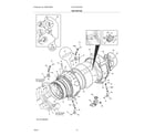 Electrolux ELTE730CAW0 motor/tub diagram