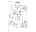 Electrolux ELTG7300AW0 dryer cabinet/drum diagram