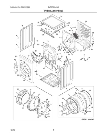Dryer cabinet/drum