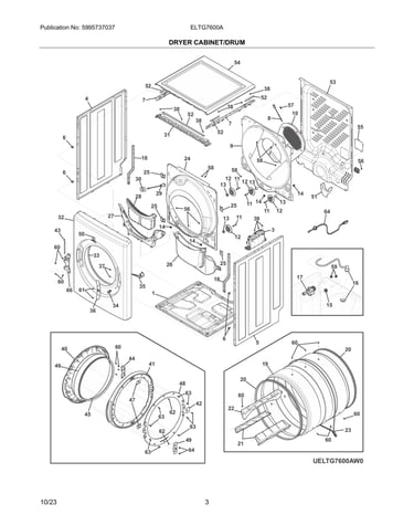 Dryer cabinet/drum