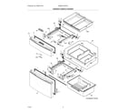 Frigidaire GRMS2773AF00 freezer & middle drawer diagram