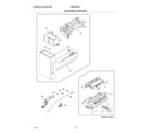 Frigidaire PRMC2285AF ice maker & container diagram