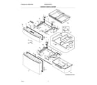 Frigidaire GRMG2272CF00 freezer & middle drawer diagram