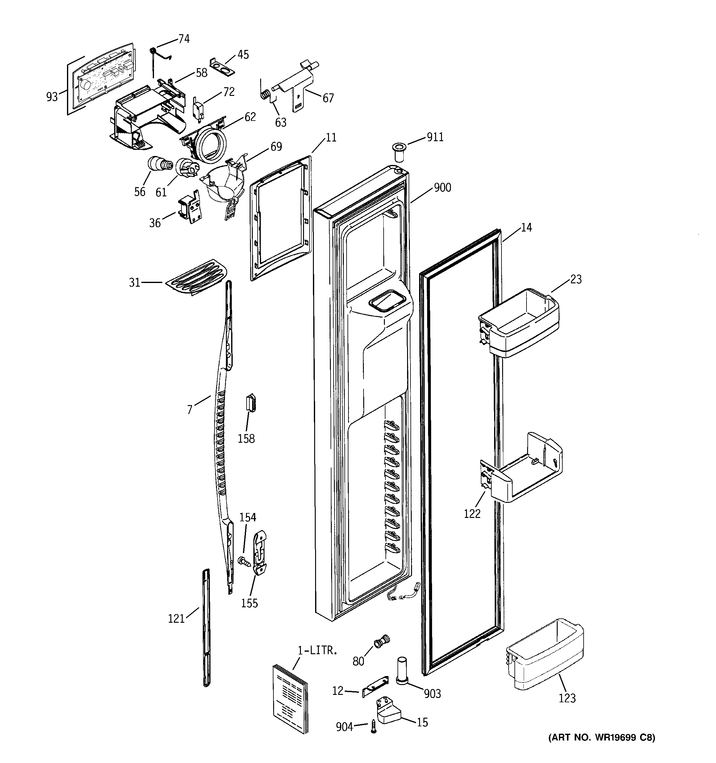 Freezer door