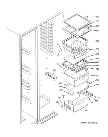 Fresh food shelves
