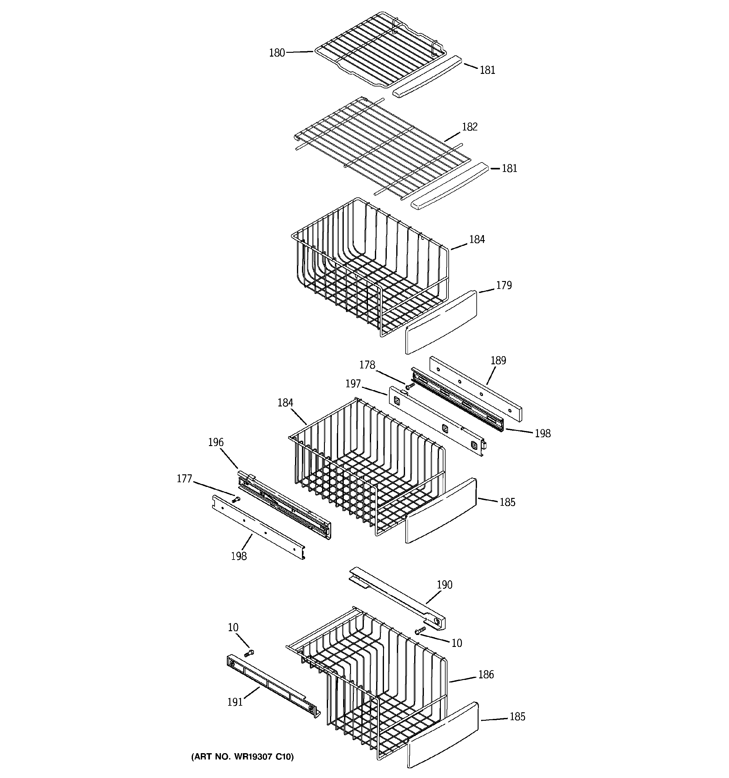 Freezer shelves