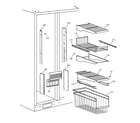 Kenmore 36358897897 freezer shelves diagram