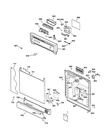 Escutcheon & door assembly