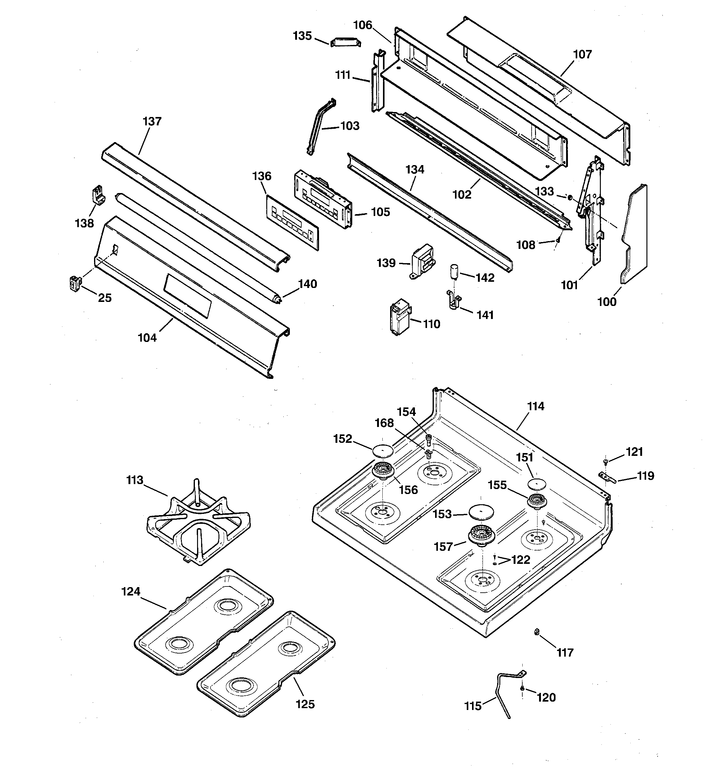 CONTROL PANEL & COOKTOP