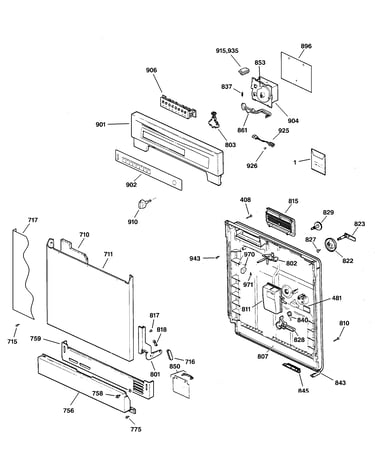 Escutcheon & door assembly