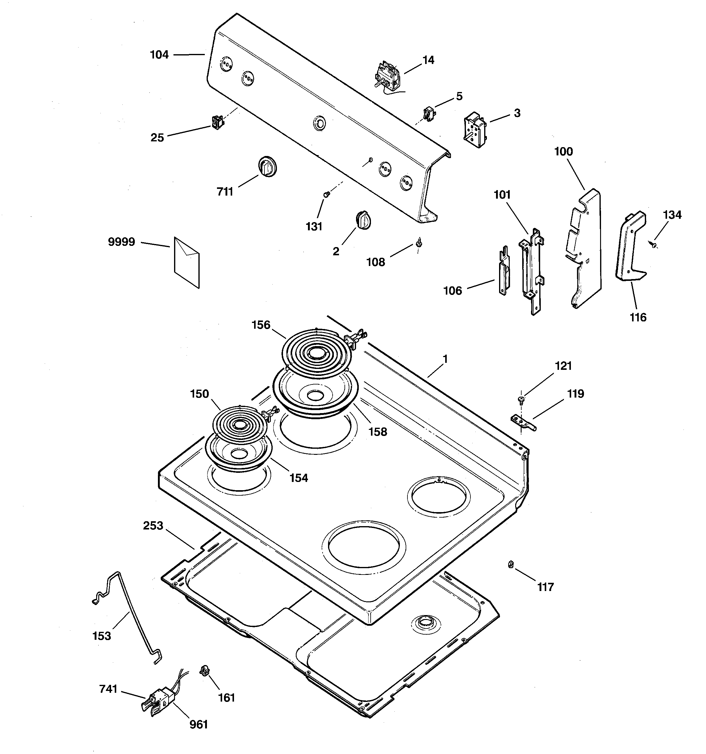 CONTROL PANEL & COOKTOP