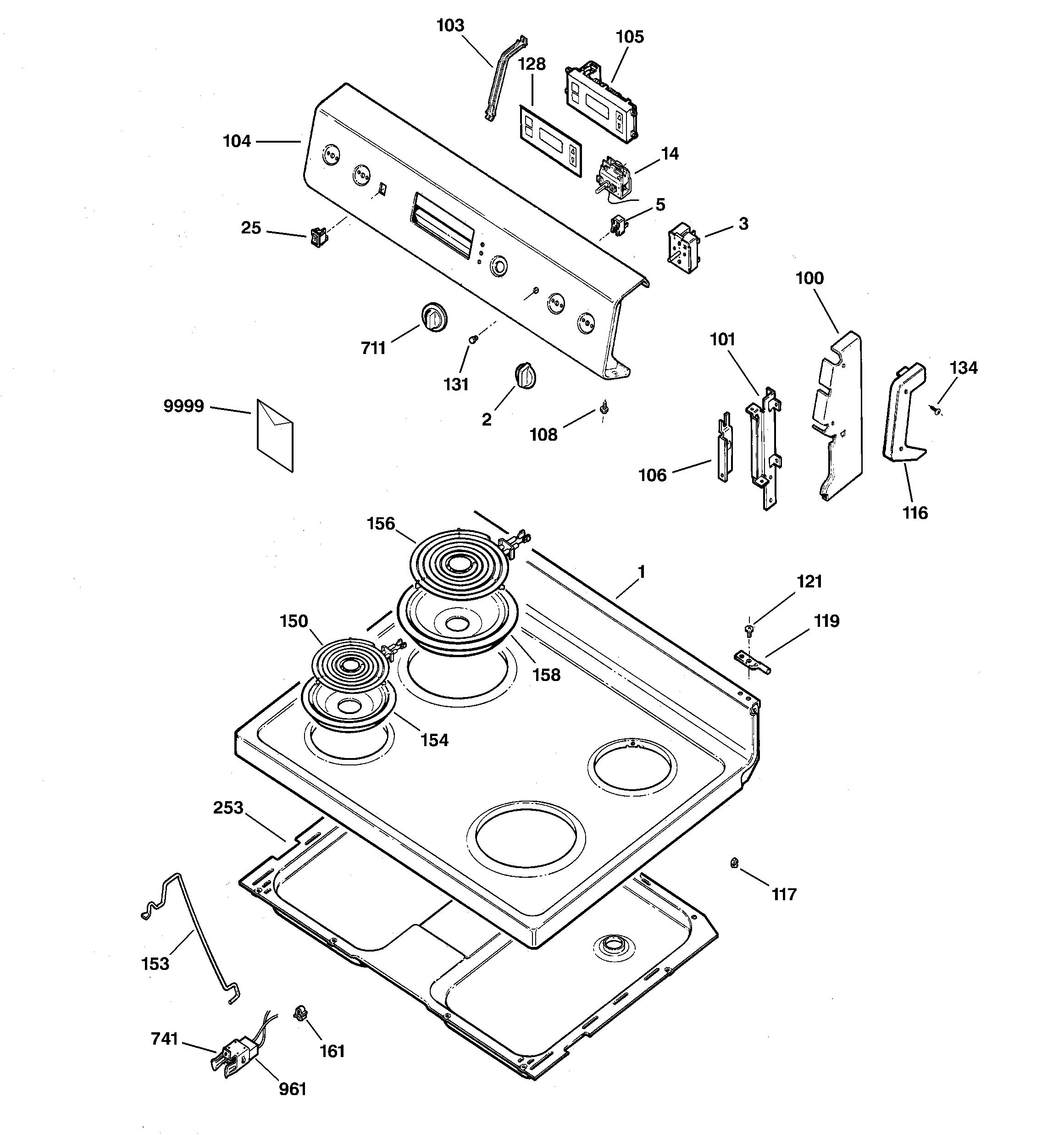 CONTROL PANEL & COOKTOP