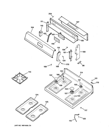 Control panel & cooktop