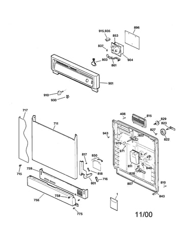 Escutcheon & door assembly