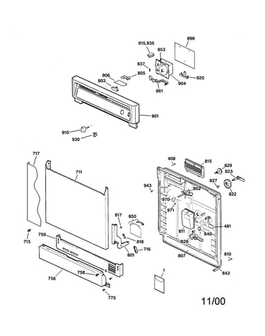 Escutcheon & door assembly