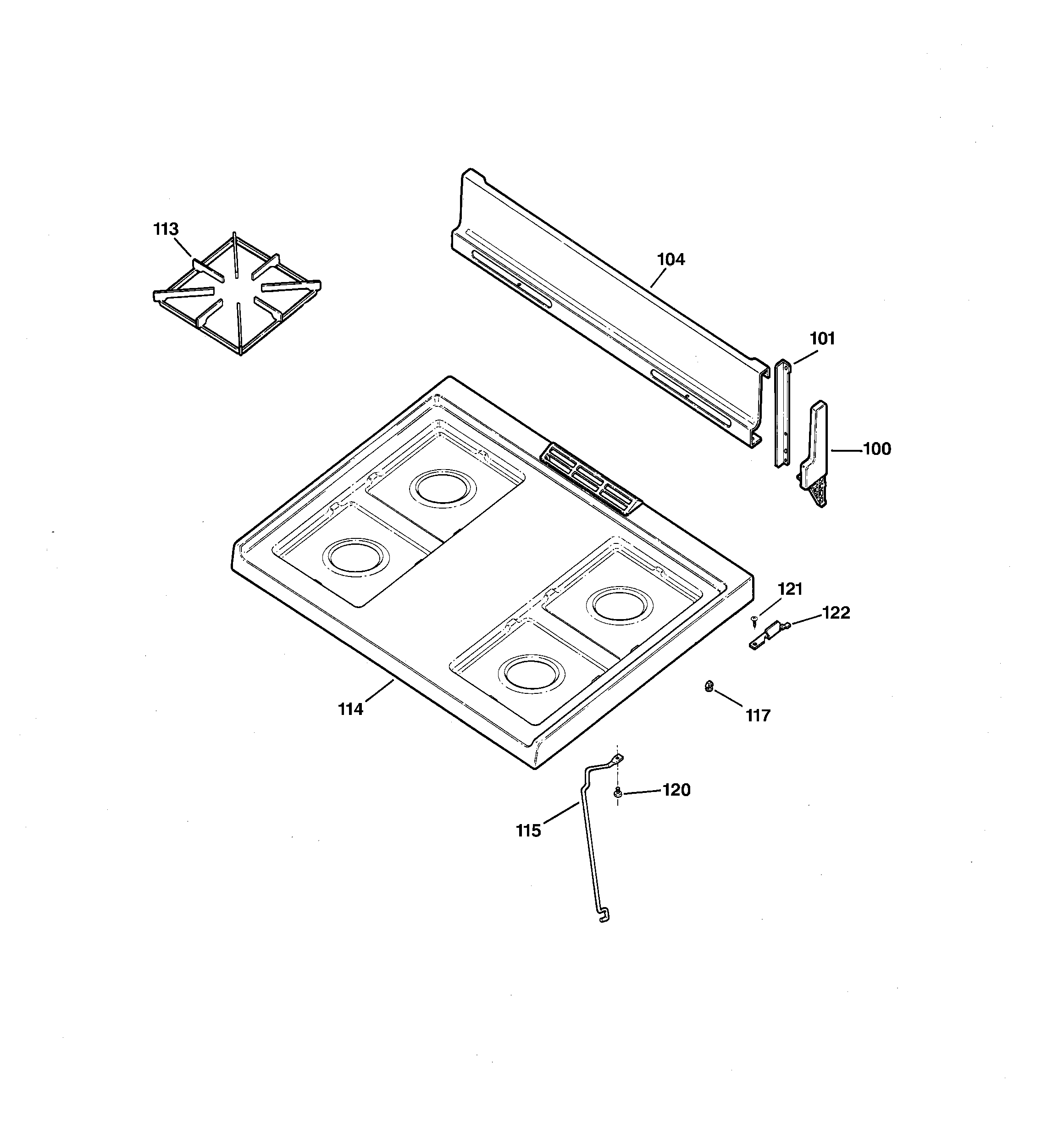 CONTROL PANEL & COOKTOP