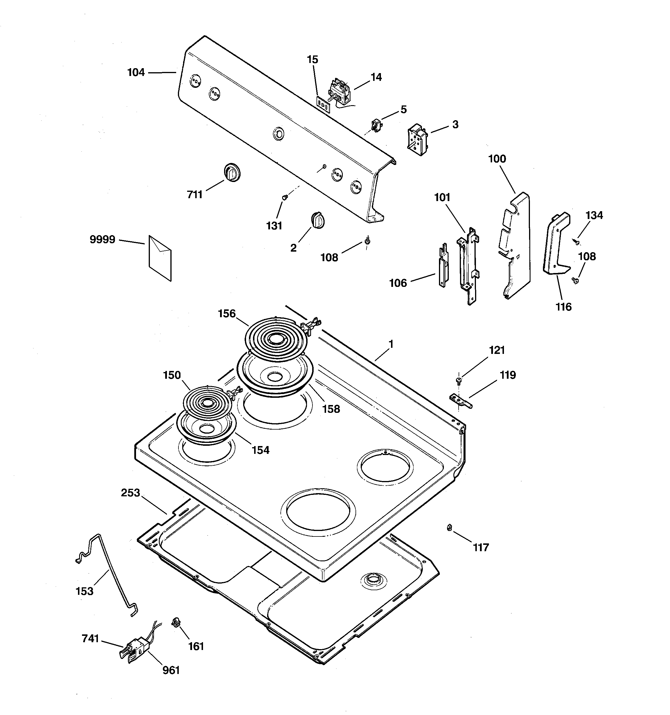 CONTROL PANEL & COOKTOP