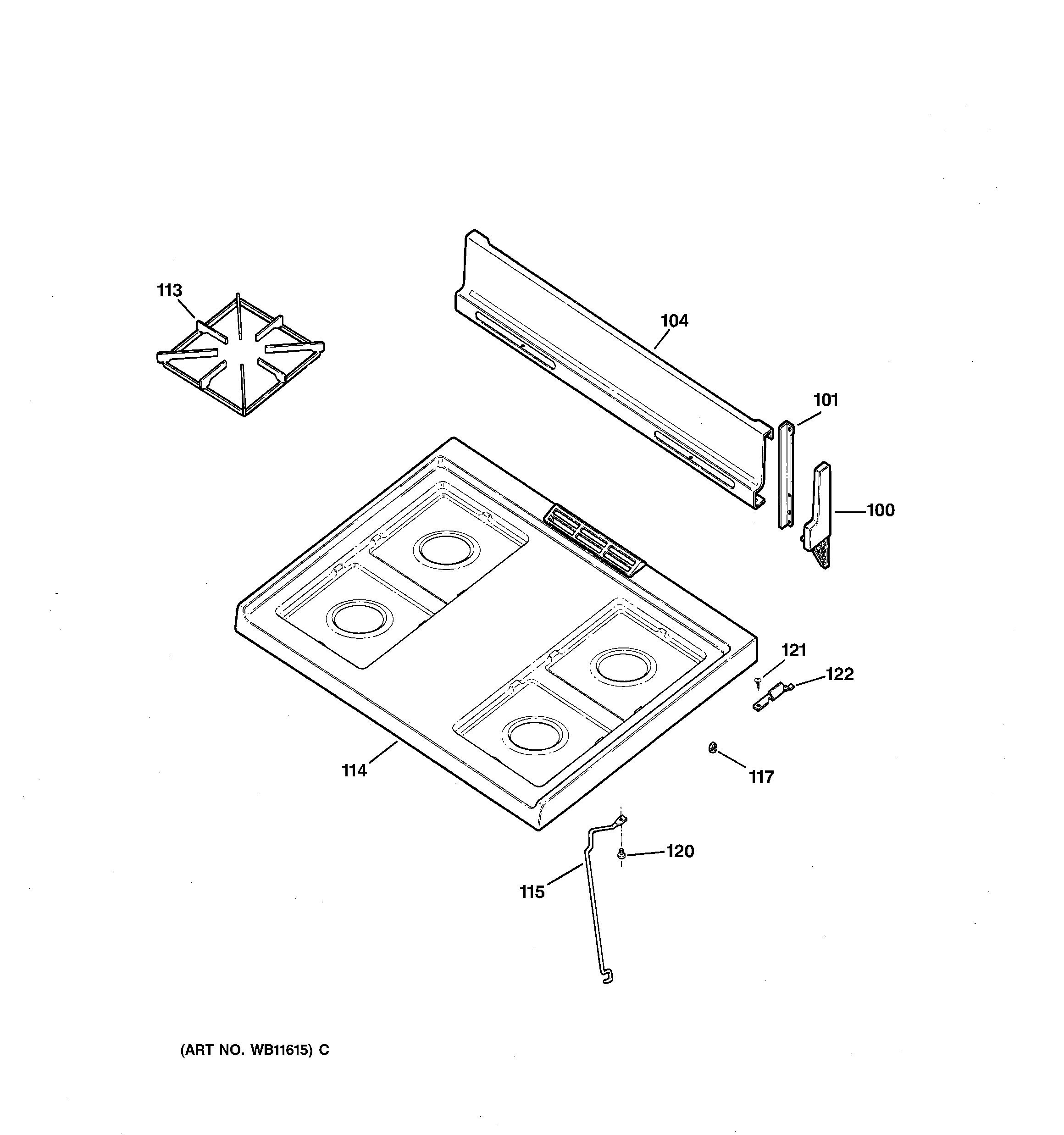 Control panel & cooktop