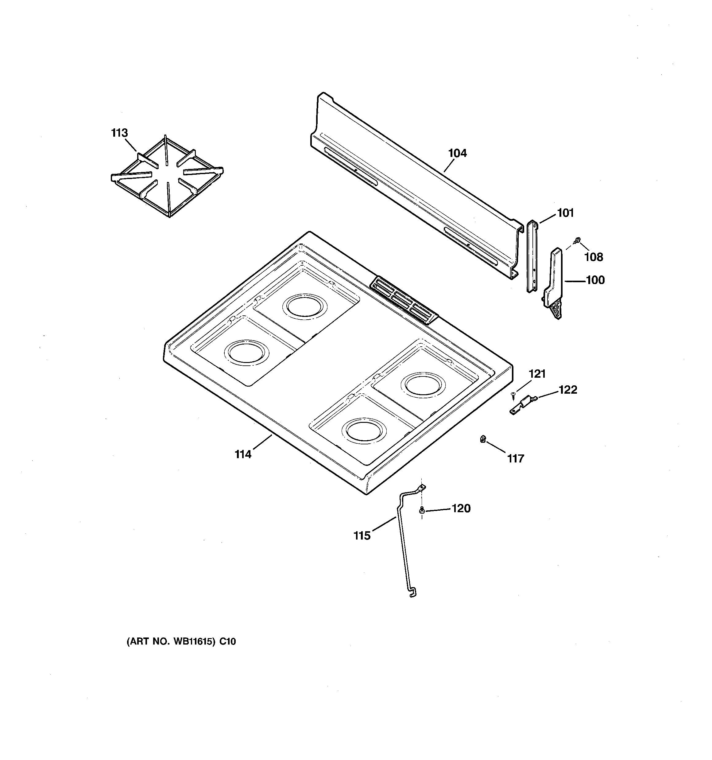 CONTROL PANEL & COOKTOP