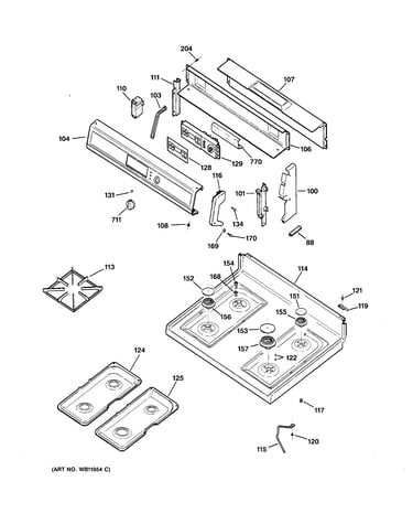 Control panel & cooktop