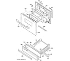 Kenmore 36272230204 door & drawer parts diagram