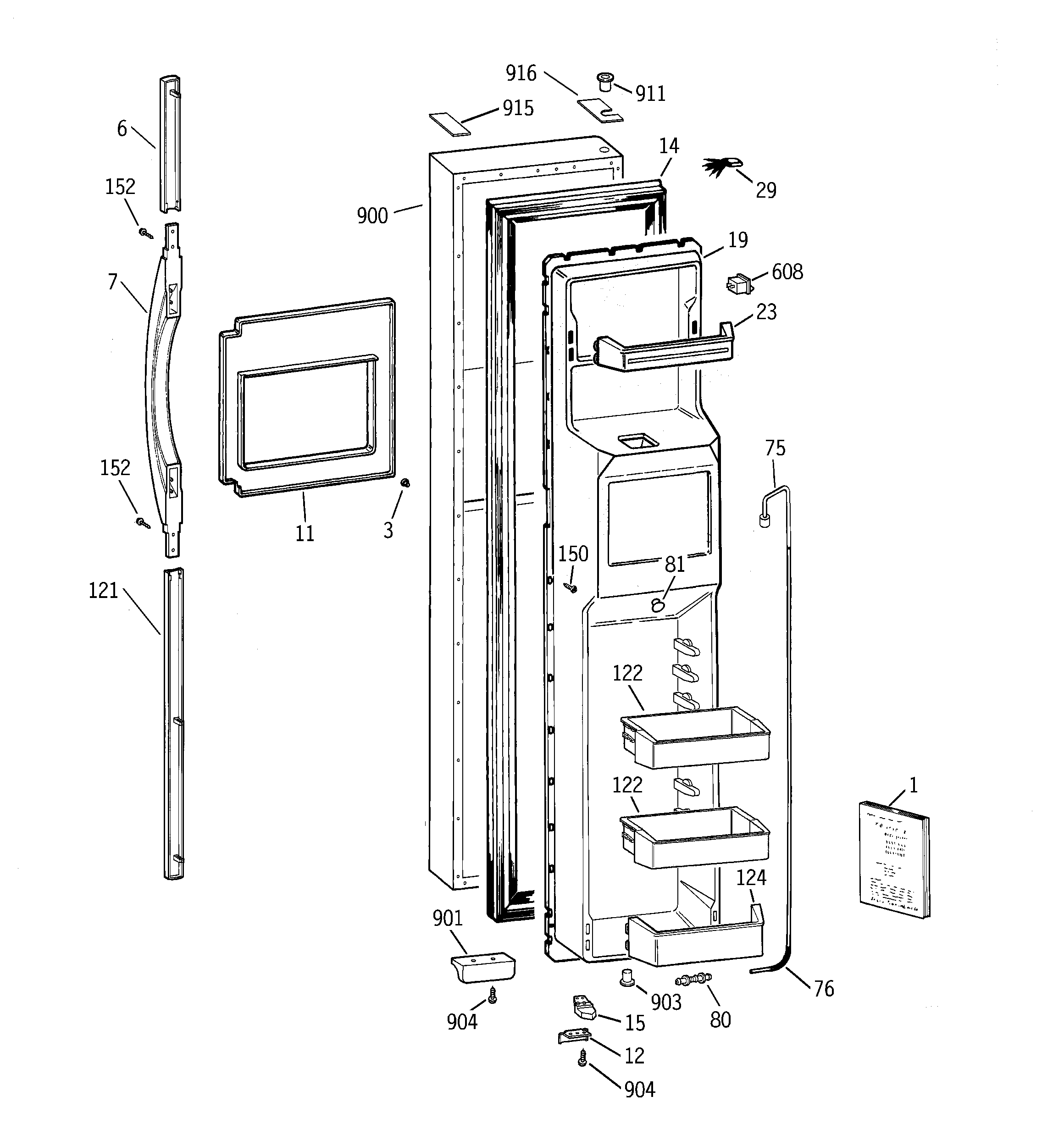 Freezer door