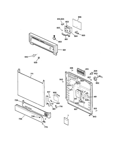 Escutcheon & door assembly
