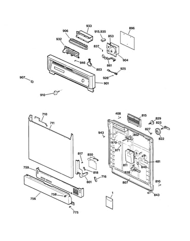 Escutcheon & door assembly