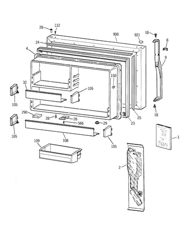 Freezer door