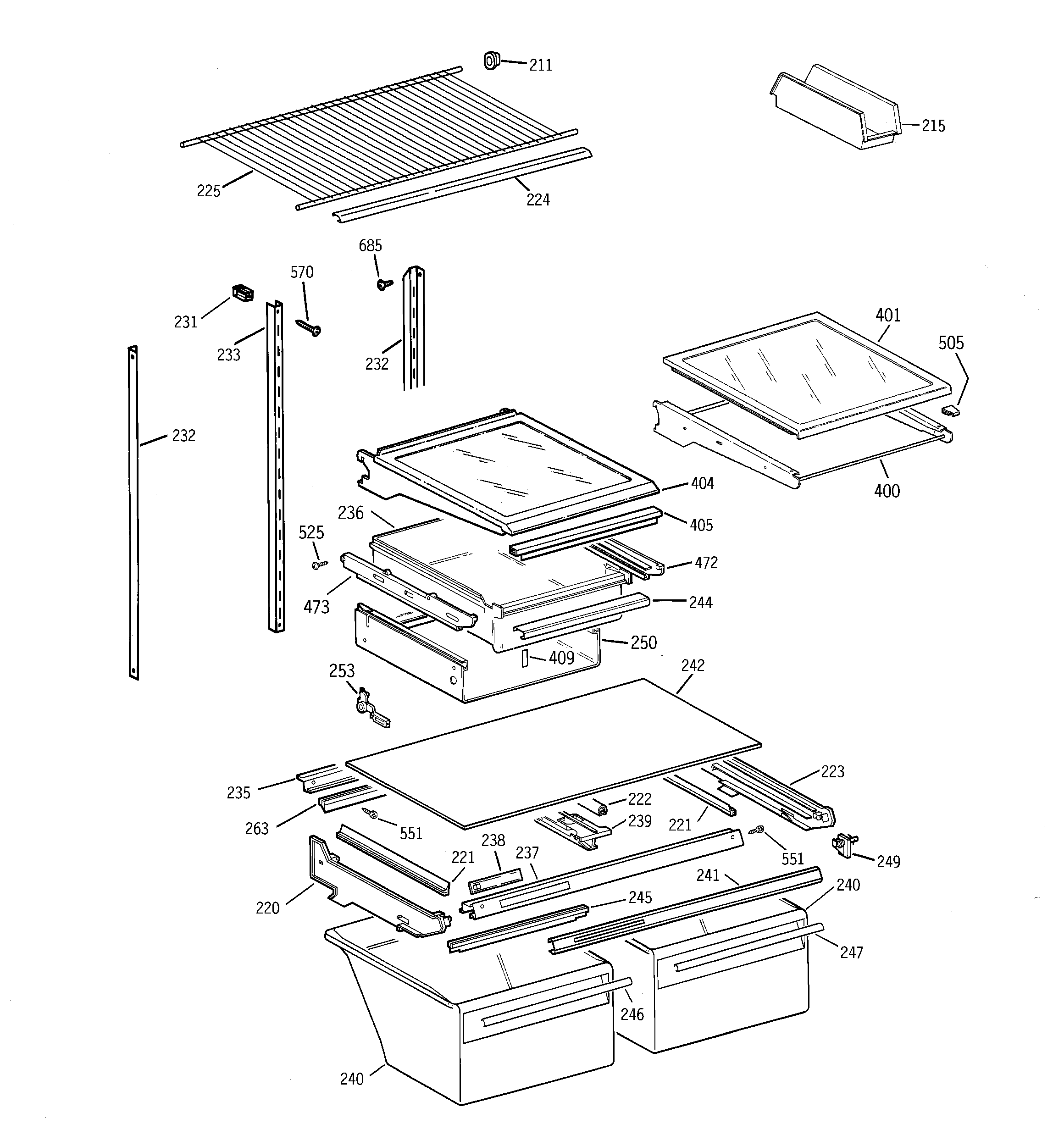 Shelf parts