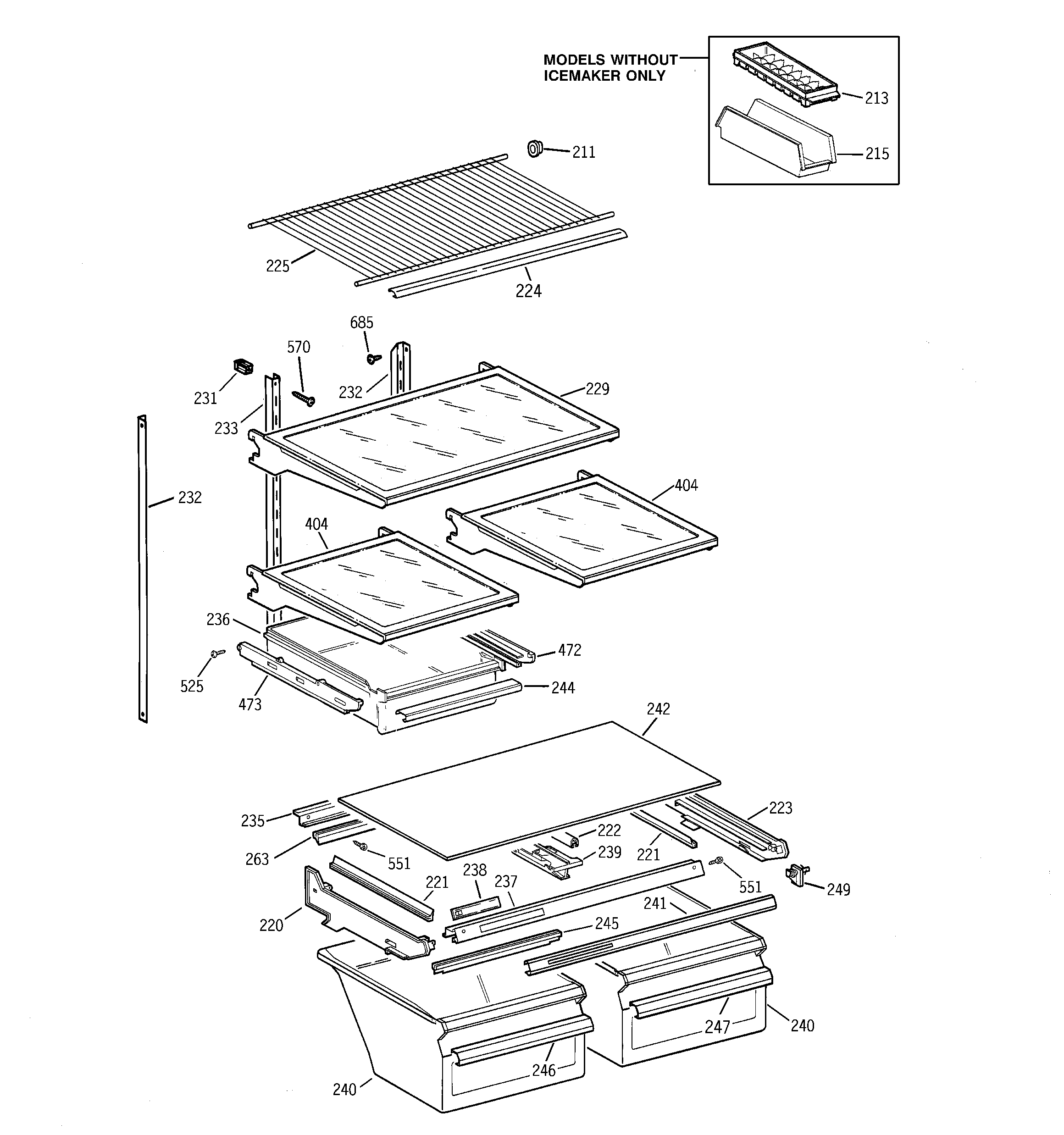 Shelf parts